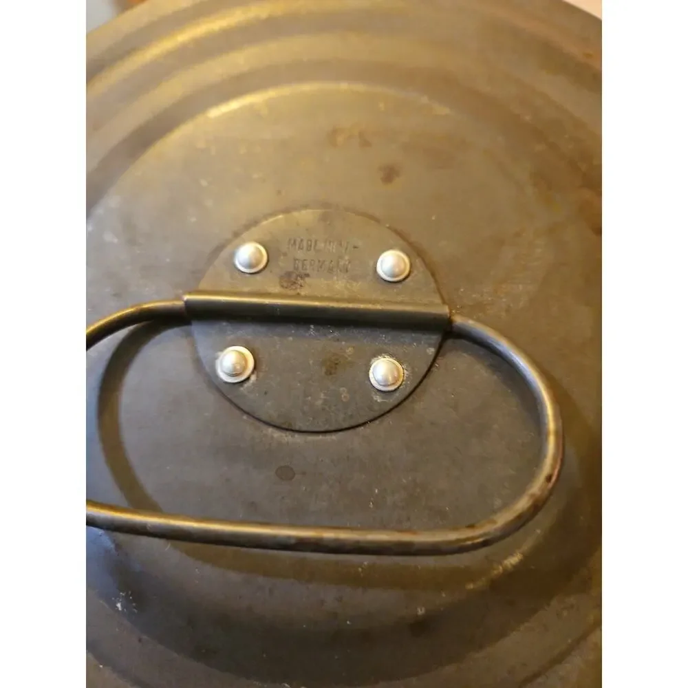 Vintage Primitive Metal Baking Mold with Lid Farmhouse Kitchen Decor